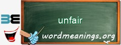 WordMeaning blackboard for unfair